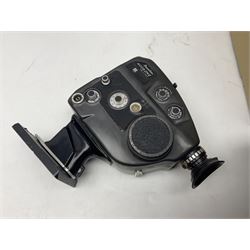 Bolex Paillard P3 Zoom Reflex camera body, serial no 38090, with 'B te S.G.D.G Som Berthiot Pan-Cinor 1:1.9 f=8a 40' lens, serial no. 40251438 in case, Kodak Brownie movie camera, Kodak model 2 Brownie movie camera and a Kodak 8 Movie Projector A-15G and other camera equipment 