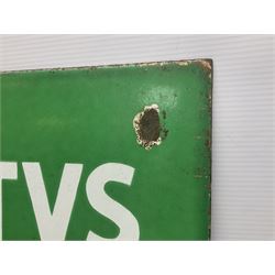 Mid 20th century enamel advertising sign, 'Lucas-TVS Genuine Repairs', H60cm, W45cm