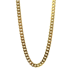  14ct gold flattened curb necklace approx 49gm  