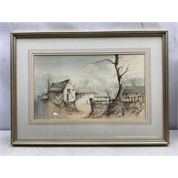 Gordon Dale (British 20th Century): Farmyard Scenes, four watercolours signed, variously titled verso max 33cm x 44cm 