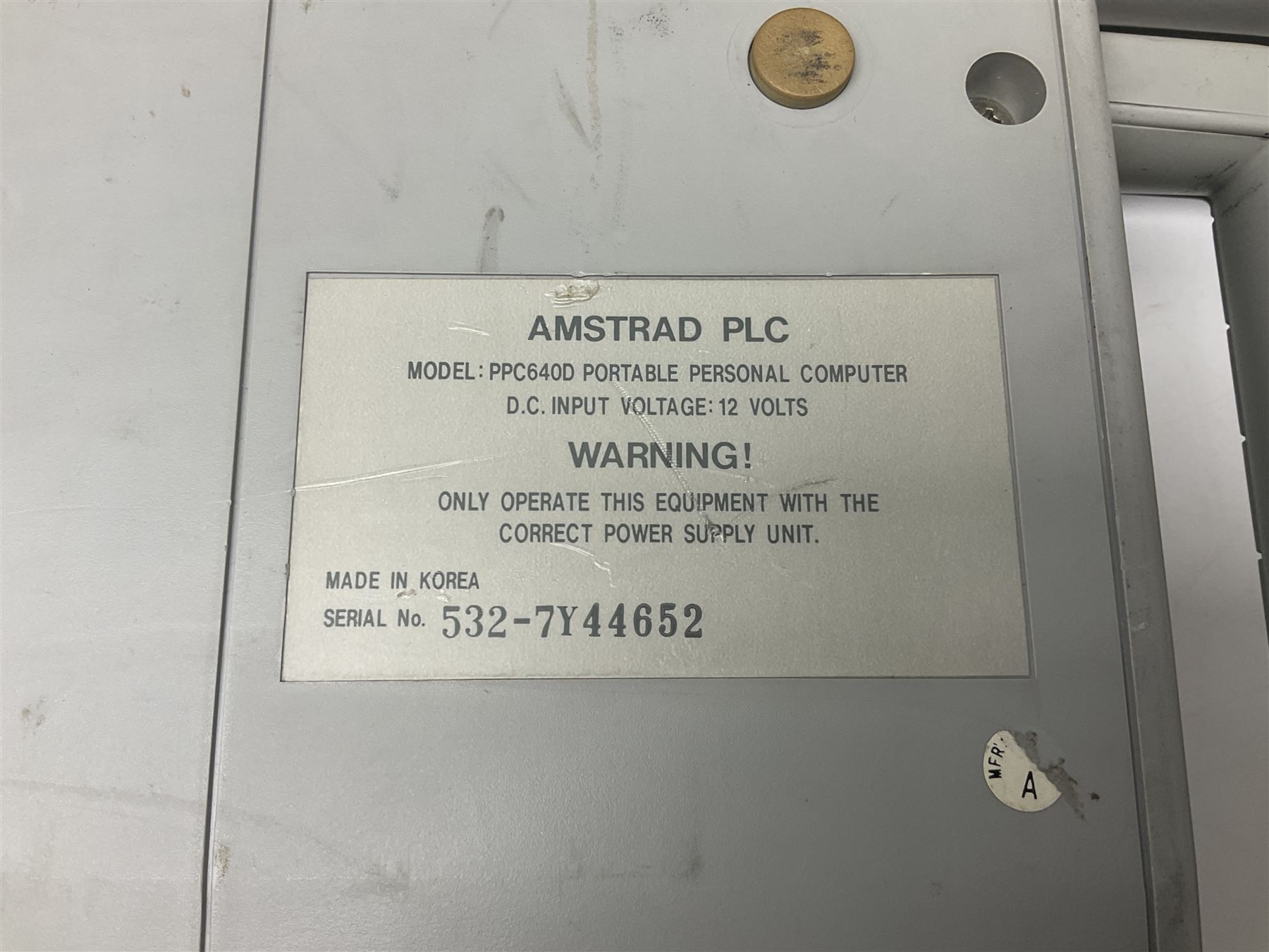 Amstrad PPC640 computer, with accessories