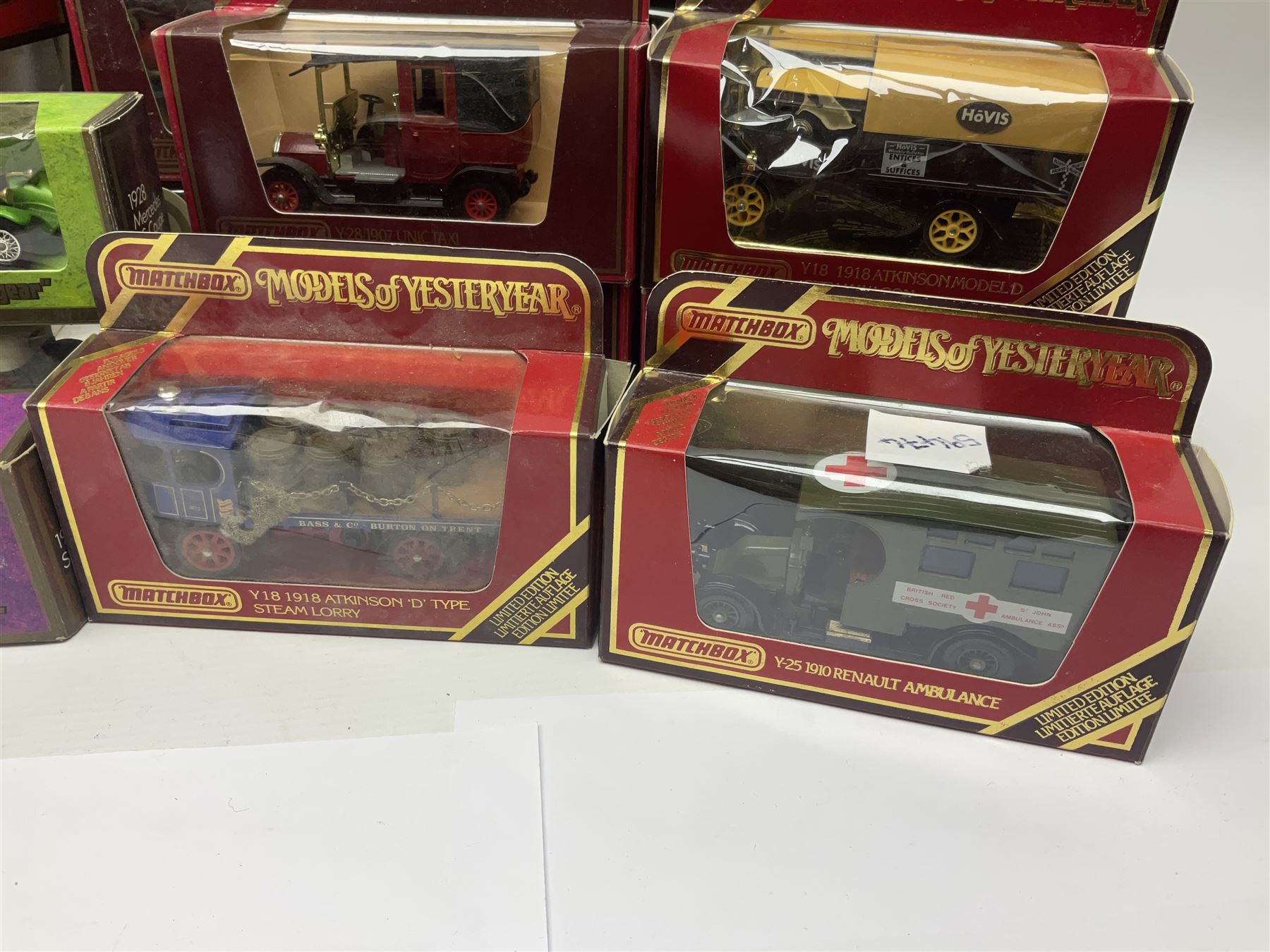 Matchbox - approximately sixty Models of Yesteryear to include special edition 1820 Passenger Coach and Horses, limited editions 1894 Aveling-Porter Steam Roller, 1829 Stephensons Rocket and 1905 Fowler Showman’s Engine; older models from the 1970s such as Y-1 1911 Model ‘T’ Ford, and a large quantity of modern models with reference materials in folder; mostly boxed 