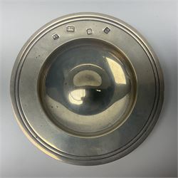 Modern silver miniature Armada dish, D9.5cm, hallmarked William Comyns & Sons Ltd, London 1973