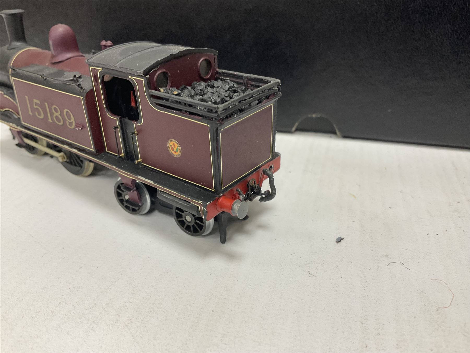 DJH Models - two kit built ‘00’ gauge models comprising K8 CR LMS BR Class 439 0-4-4T no.15189 locomotive in crimson and HR/LMS Jones Goods 4-6-0 no.103 locomotive and tender in HR green; in original boxes 