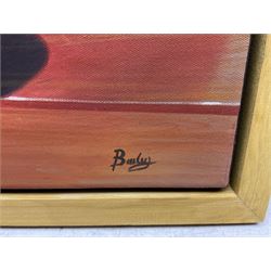 Peter J Bailey (British 1951-): 'To Share an Orange', oil on canvas signed, titled verso 41cm x 51cm