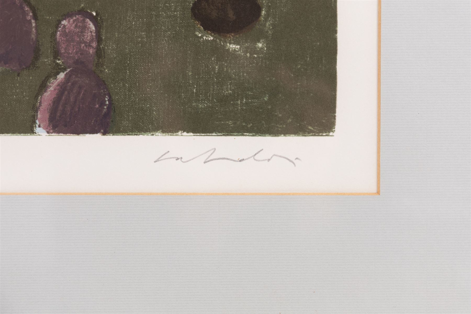 Aldo Salvadori (Italian 1905-2002): 'Interno Blu', limited edition screenprint signed and numbered 141/200 in pencil 30cm x 38.5cm 