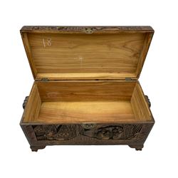 Mid-20th century carved camphor wood blanket chest