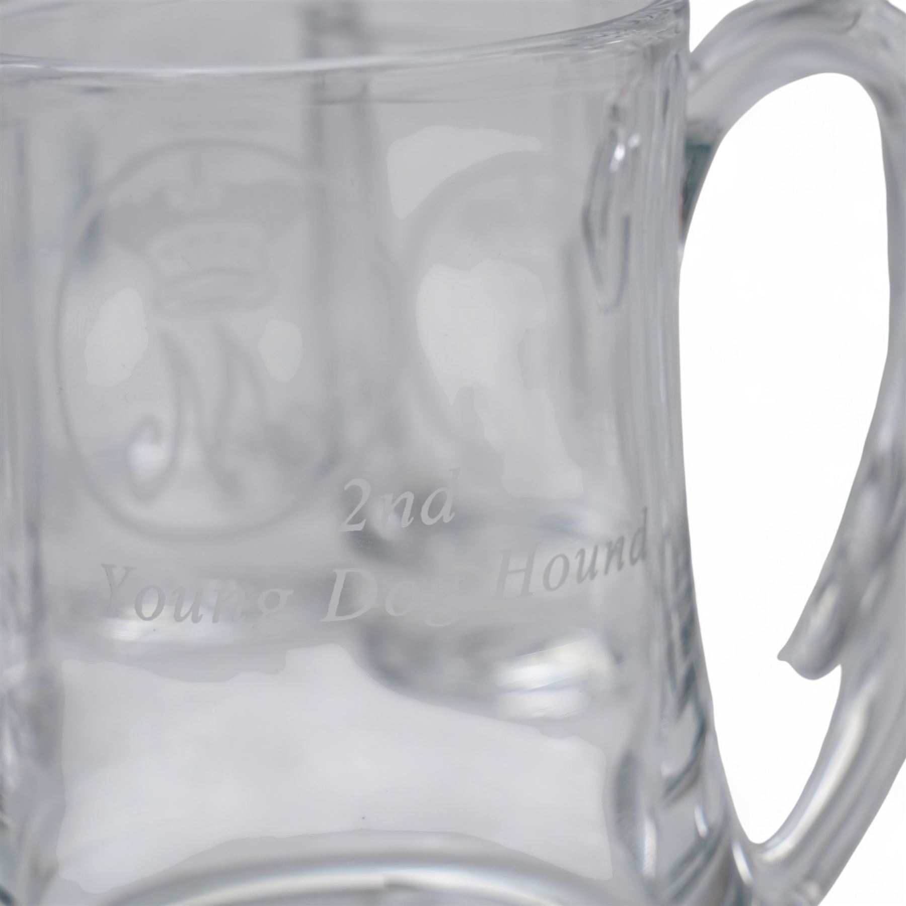 Collection of twenty four Middleton Hunt glass tumblers and tankards etched with the names of various horses
From the Kirkham Hall Attic & Cellar Collection, sold without reserve
