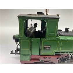 LGB (Lehmann Gross Bahn) G scale, gauge 1 0-6-2 tank locomotive in green and black livery, numbered 298.14 to cab, unboxed