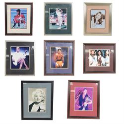 Celebrity and sporting prints and photographs, including some signed examples and some wit...