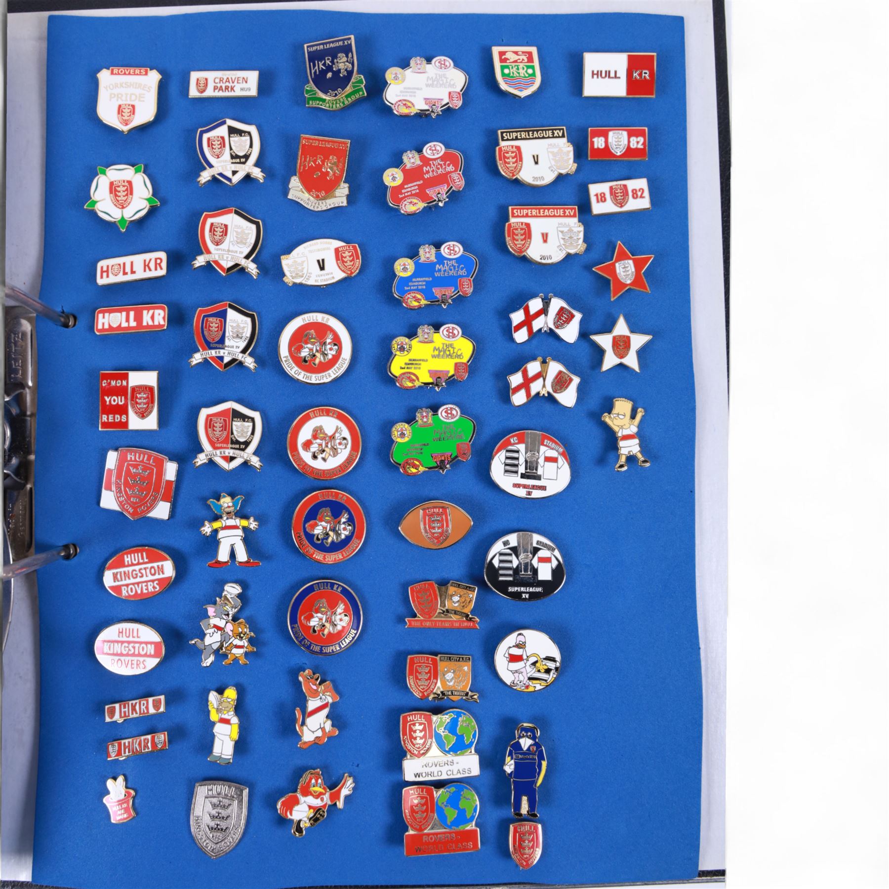 Rugby League Hull KR enamel badges, including Millennium Magic Weekend, 1st Game in Superleague, National League Grand Final and other examples, (approximately 230)