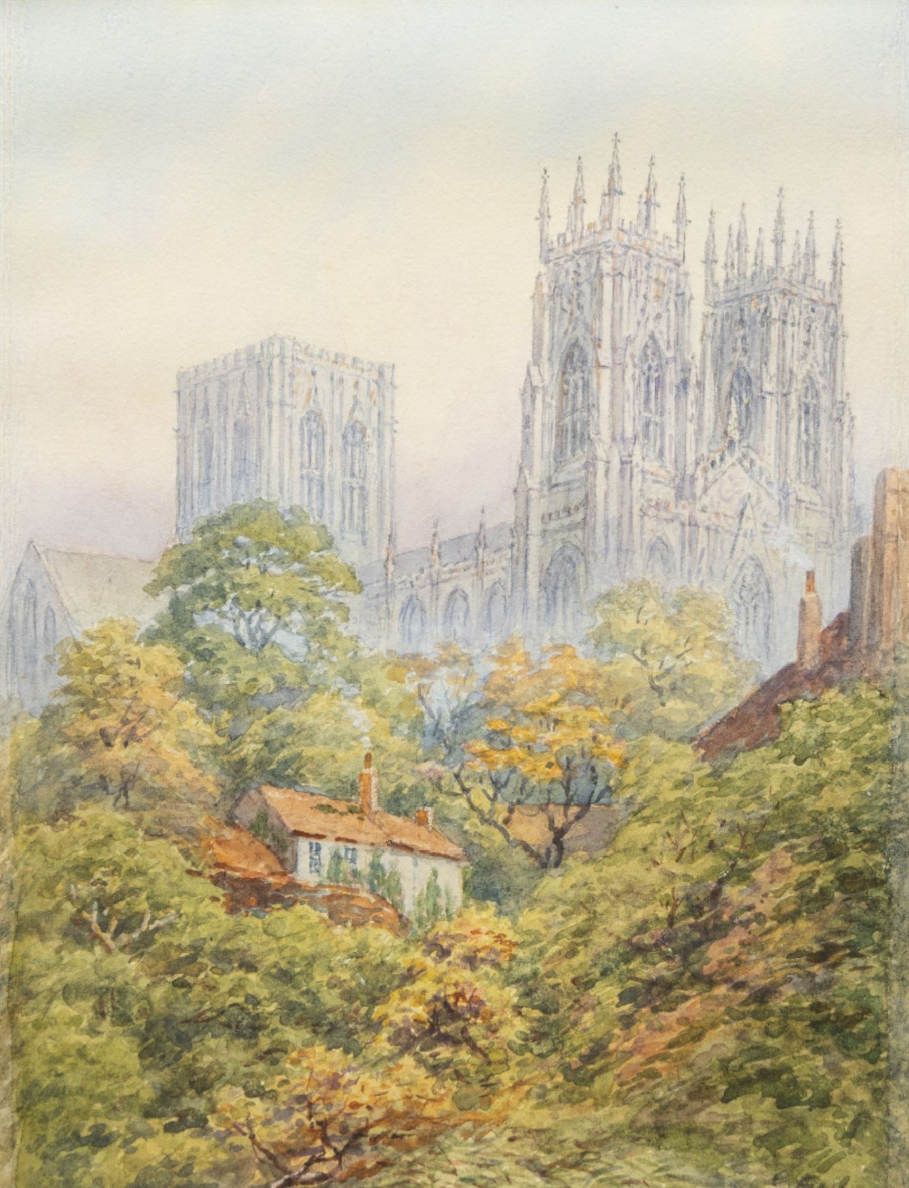 George Fall Artist George Fall (British 1848-1925): York Minster from Dean's Garden ...