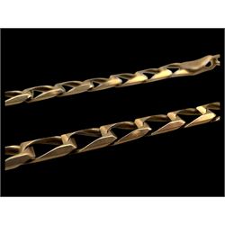 Two 9ct gold chains, both hallmarked 