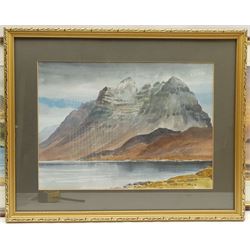 E Grieg Hall (British 20th century): 'Liathach from Loch Clair', 'Torridon Hills from Gairloch' and 'Loch Kishorn', three watercolours signed, titled verso, max 27cm x 37cm (3)