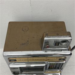 Aristocrat Nevada Lucky Strike one-armed bandit arcade machine, circa 1964, light-up display in aluminium and stainless steel case, with keys, H72cm 