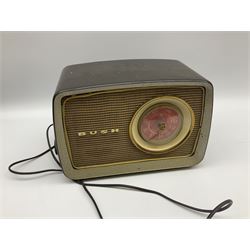 Bush Bakelite radio model VHF90A, together with a boxed dart's kite by Sportsman, Valiant annuals and other collectables