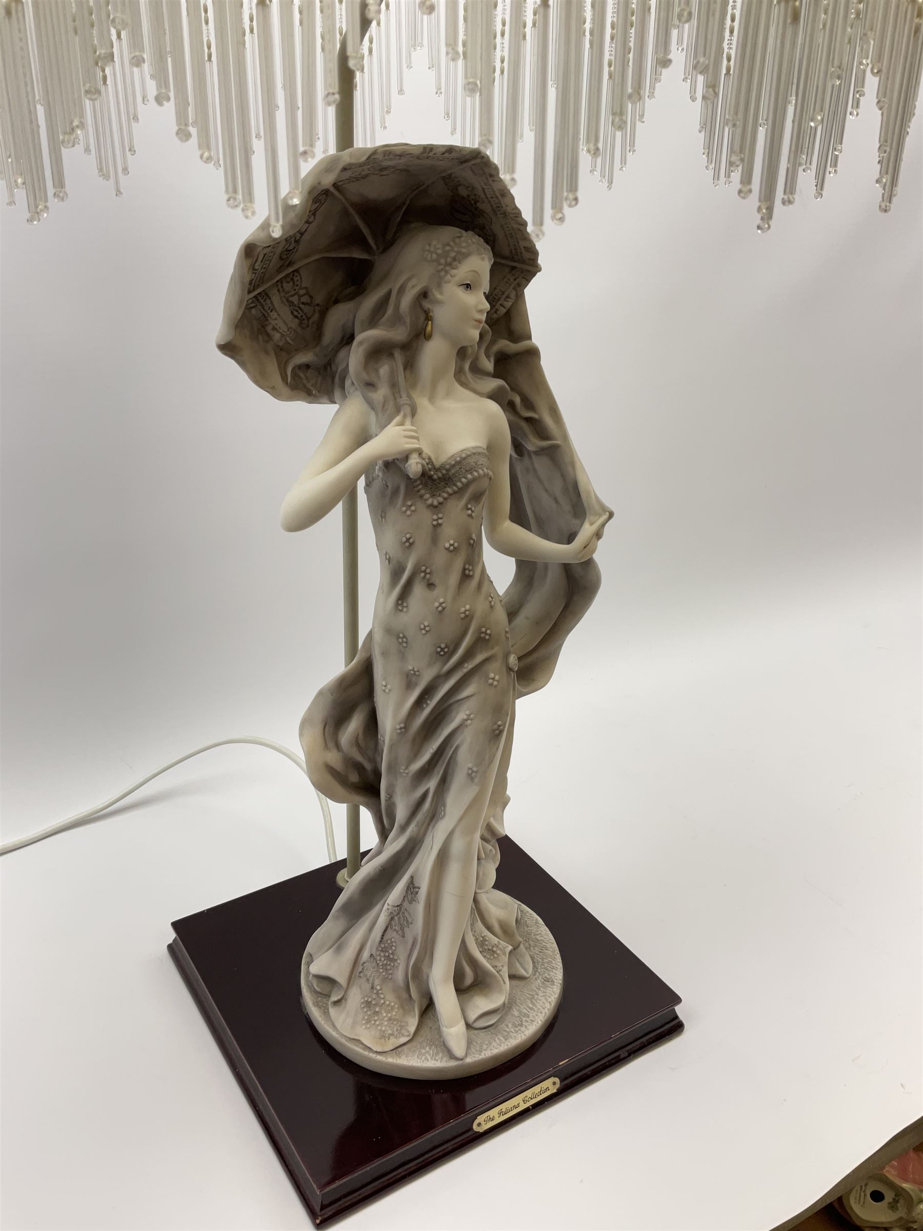 Figural lamp from 'The Juliana Collection', with cream shade, H85cm
