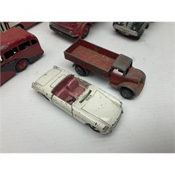 Dinky - sixteen unboxed and playworn die-cast models to include Single Deck Bus, two Atlantean Buses, Ford Transit Van, 10 Ton Army Truck, MGB Sports Car, Telephone Service Van etc 