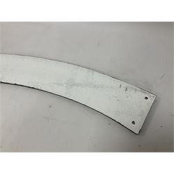 Cast iron Flying Scotsman arched type railway sign, L89cm THIS LOT IS TO BE COLLECTED BY APPOINTMENT FROM DUGGLEBY STORAGE, GREAT HILL, EASTFIELD, SCARBOROUGH, YO11 3TX