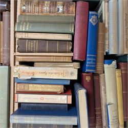 Collection of poetical works and other books in three boxes