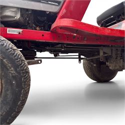 Countax C600H - ride on lawnmower / yard tractor with Honda engine, black seat and red bodywork.