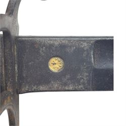 Victorian officer's sword by Landon & Morland Burlington St, London, with 82cm steel blade, wirebound fishskin grip, chequered backstrap and stepped domed pommel, overall L96cm