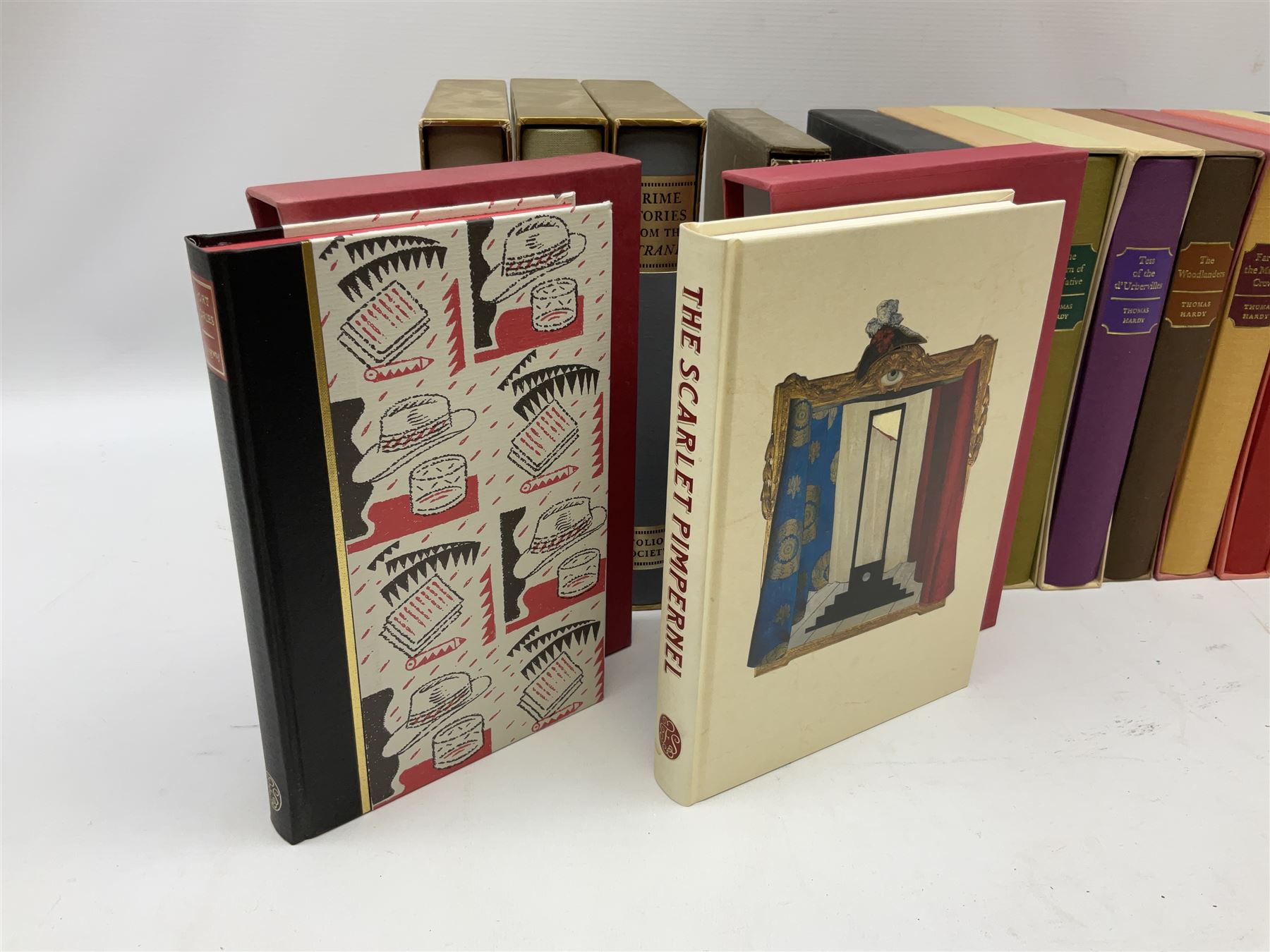 Folio Society; twelve volumes, comprising Hemingway; Short Stories, Henry Fielding; Joseph Andrew, Baroness Orczy; The Scarlet Pimpernel and nine volumes by Thomas Hardy (12)