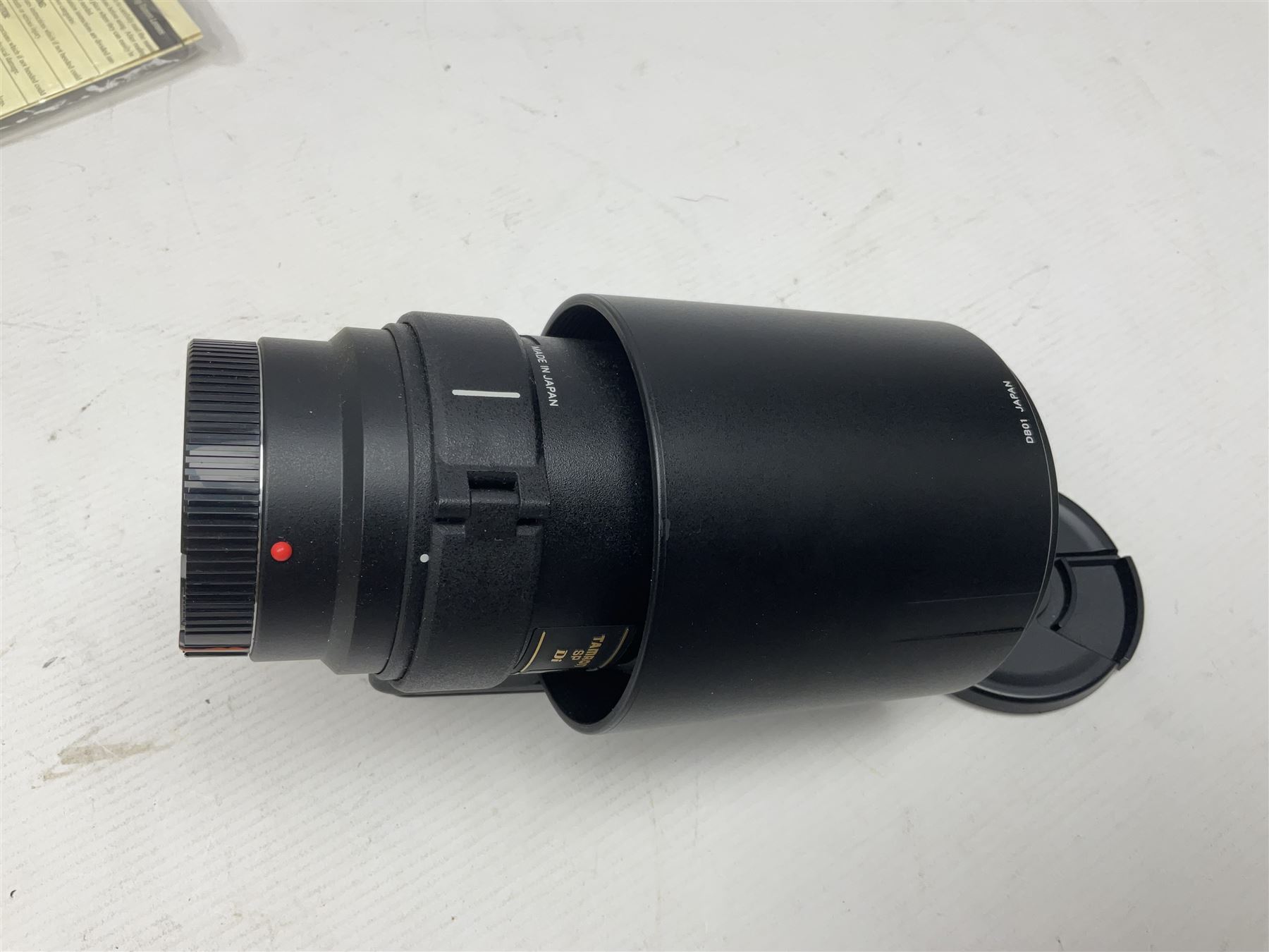 Nikon 'ED AF Micro Nikkor 200mm 1:4D' lens, Tamron 'SP Di AF 180mm 1;3.5 Macro1:1' lens, serial no 501075 and Tamron 'AF 70-300mm 1:4-5.6 Tele-Macro (1:2) ' lens, serial no 305906  