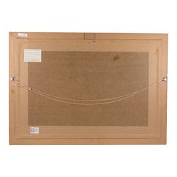 Frederick William Booty (British 1840-1924): Whitby Piers in Stormy Seas, watercolour signed 56cm x 84cm