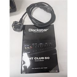 Blackstar HT Club 50 guitar amplifier head, serial no. 201109HC8083, with instruction manual, H27cm, W66cm