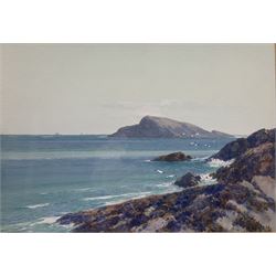 Frederick John Widgery (British 1861-1942): Coastal Scene with Calm Seas, watercolour signed 24cm x 35cm