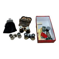 Three pairs of opera glasses, etc 