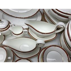 Wedgwood Colorado pattern dinner and coffee service for eight, to include coffee pot, milk jug, covered sucrier, coffee cans and saucers, dinner plates, side plates, twin handled bowls, four covered vegetable tureens etc (92)