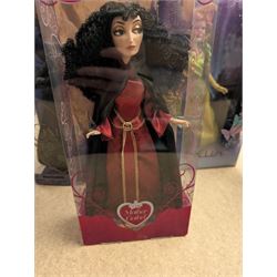 Five Disney Dolls, comprising Mattel Lady Tremaine, and The Disney Store Ursula, Mother Gothel, Hans and Lady Tremaine, all boxed