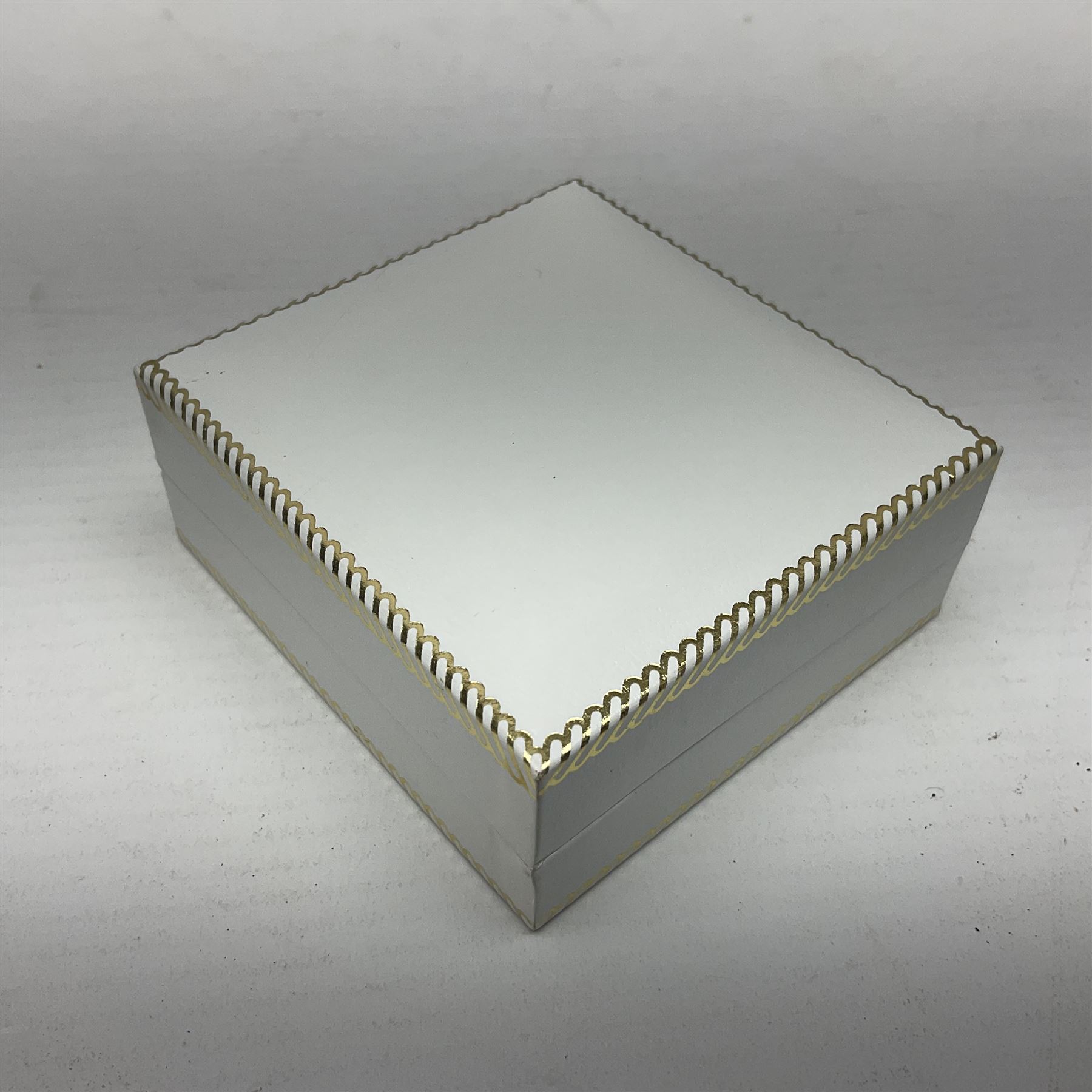 Pair of silver green stone and cubic zirconia cluster stud earrings, stamped 925, boxed 