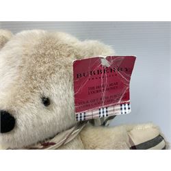 Giorgio Beverly Hills, 20th anniversary collectors bear and Burberry 'the honey bear L'ourson honey' bear