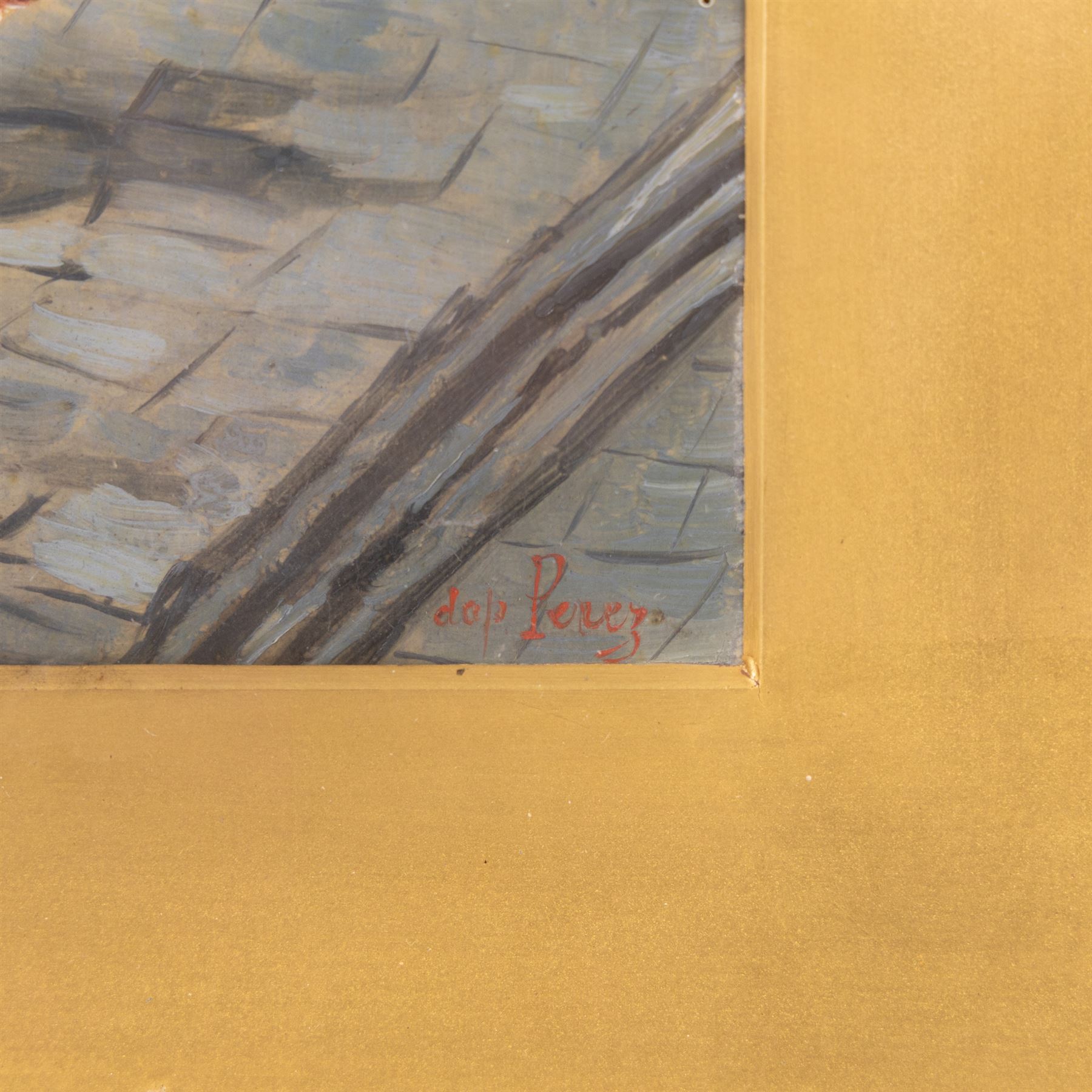 Continental School (20th Century): The Painter of Signs and Dutch Girls, pair overpainted prints on panel indistinctly signed 28cm x 20cm (2)