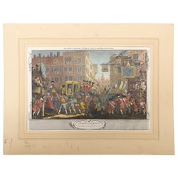 After William Hogarth (British 1697-1764): 'Industry and Idleness' series, complete set of twelve hand-coloured etchings individually titled and dated on the plate 1747, max 53cm x 35cm (7) (unframed)