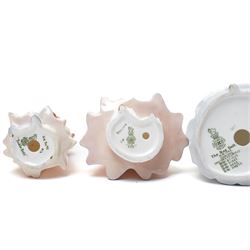 Seven Royal Doulton figures, comprising Chloe HN1470, A Victorian Lady HN727, Tinkle Bell HN1677, Babie HN1679, Lily HN1798, Peggy HN2038, The Rag Doll HN2142 (7)