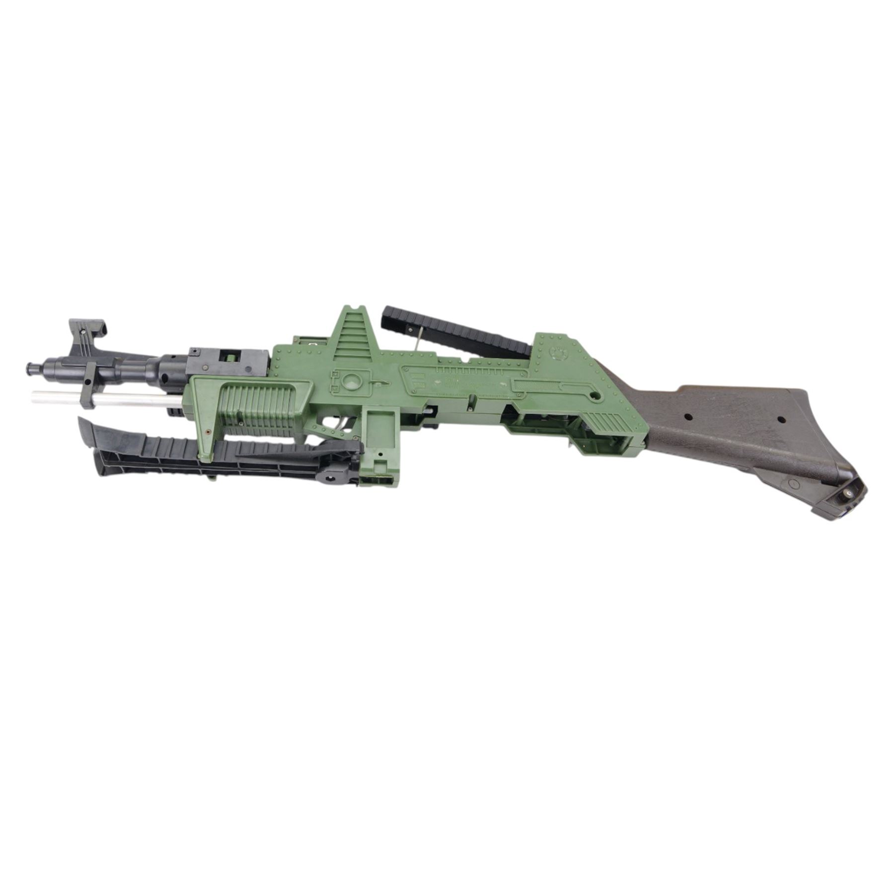 Topper Toys Johnny Seven 'OMA' One Man Army plastic gun with grenade, armour-piercing shell, anti-tank rocket and bipod, boxed