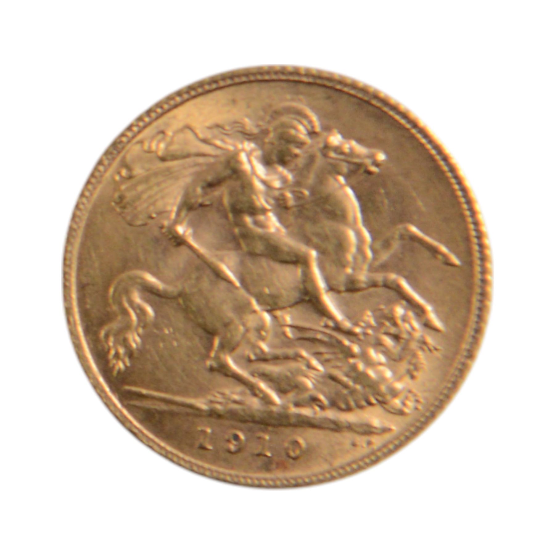 King Edward VII 1910 gold half sovereign coin
