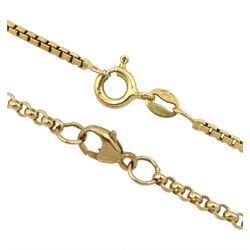 Two 9ct gold Cornicello pendant necklaces