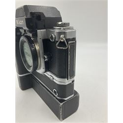 Nikon F2AS Photomic camera body, serial no. 7893545, with Nikon MD2 Motor Drive, serial no. 402342 and Nikon MB1 Battery pack