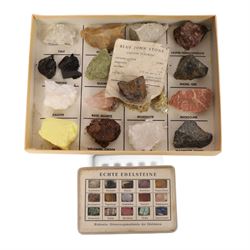 Collection of mineral specimens, including smoky quartz, tantalite, dessert rose, sixteen specimens  from the Smithsonian Institute etc 