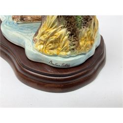 Four Border Fine Arts Beatrix Potter figures, comprising Tableau created to commemorate the Millenium together with a Border Fine Arts Limited Edition no 669814, The Tale of Peter Rabbit Tablet A1306, Four Little Rabbits A2442 and Sailing Home A2443