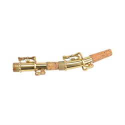 20th century Earlham straight soprano saxophone with mouthpiece, in a hard velvet lined case.