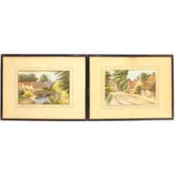 G Humphries (British early 20th century): 'Harworth Yorkshire', pair watercolours signed, titled on the mount 17cm x 25cm (2)