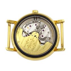 Patek Philippe 18ct gold automatic wristwatch, 37 jewels movement, Ref. 3440, Cal 27-460, serial No. 1114153, silvered dial with baton hour markers and subsidiary seconds at 6 o'clock, back case No. 316835, stamped 18K with Helvetia hallmark, retailed by Gubelin
