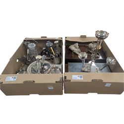 Small collection of silver comprising trophy, fruit knife, spoon, sugar tongs and silver h...