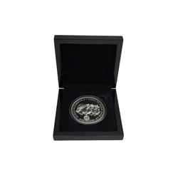 Queen Elizabeth II Tristan Da Cunha 2015 'The Five Portraits of Her Majesty' fine silver proof five ounce five pound coin, cased 